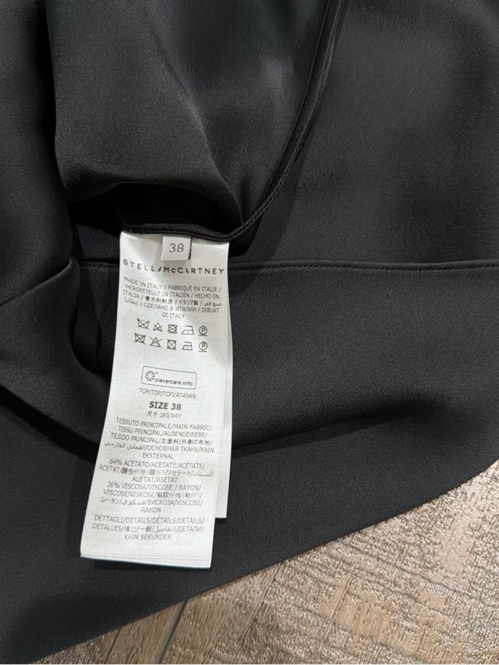 Stella McCartney lace trimmed satin camisole in black - Picture 5 of 7